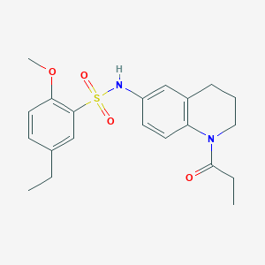 5-ethyl-2-methoxy-N-(1-propionyl-1,2,3,4-tetrahydroquinolin-6-yl)benzenesulfonamide