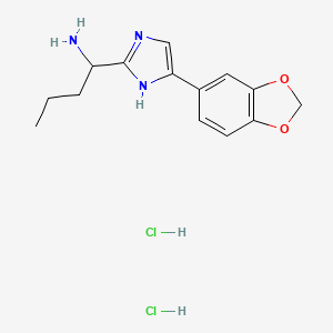 1-[4-(2H-1,3-benzodioxol-5-yl)-1H-imidazol-2-yl]butan-1-amine dihydrochloride