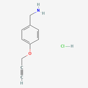 molecular formula C10H12ClNO B2524682 [4-(Prop-2-yn-1-yloxy)phenyl]methanamine hydrochloride CAS No. 1803567-62-5
