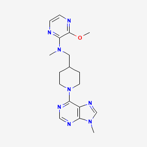 3-Methoxy-N-methyl-N-[[1-(9-methylpurin-6-yl)piperidin-4-yl]methyl]pyrazin-2-amine