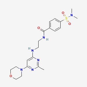 4-(N,N-dimethylsulfamoyl)-N-(2-((2-methyl-6-morpholinopyrimidin-4-yl)amino)ethyl)benzamide