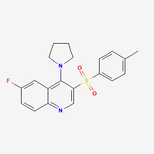 6-Fluoro-3-(4-methylphenyl)sulfonyl-4-pyrrolidin-1-ylquinoline