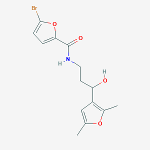 molecular formula C14H16BrNO4 B2524706 5-bromo-N-(3-(2,5-dimethylfuran-3-yl)-3-hydroxypropyl)furan-2-carboxamide CAS No. 1421497-59-7