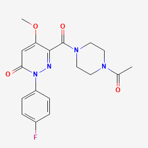 6-(4-Acetylpiperazine-1-carbonyl)-2-(4-fluorophenyl)-5-methoxypyridazin-3-one