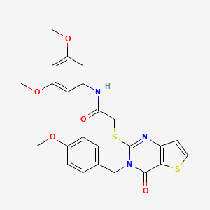 N-(3,5-dimethoxyphenyl)-2-{[3-(4-methoxybenzyl)-4-oxo-3,4-dihydrothieno[3,2-d]pyrimidin-2-yl]sulfanyl}acetamide
