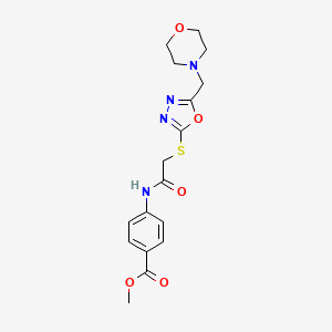 Methyl 4-(2-((5-(morpholinomethyl)-1,3,4-oxadiazol-2-yl)thio)acetamido)benzoate