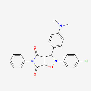 2-(4-chlorophenyl)-3-(4-(dimethylamino)phenyl)-5-phenyldihydro-2H-pyrrolo[3,4-d]isoxazole-4,6(5H,6aH)-dione