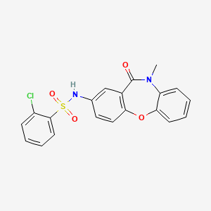2-chloro-N-(10-methyl-11-oxo-10,11-dihydrodibenzo[b,f][1,4]oxazepin-2-yl)benzenesulfonamide