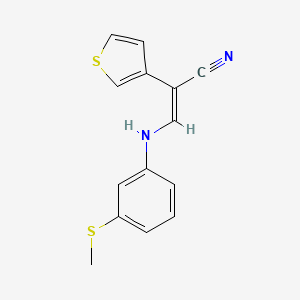 3-[3-(Methylsulfanyl)anilino]-2-(3-thienyl)acrylonitrile