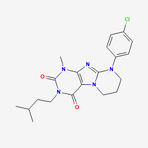 9-(4-chlorophenyl)-1-methyl-3-(3-methylbutyl)-7,8-dihydro-6H-purino[7,8-a]pyrimidine-2,4-dione