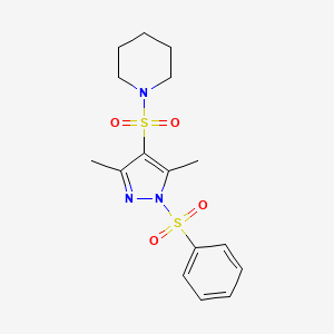 3,5-Dimethyl-1-(phenylsulfonyl)-4-(piperidylsulfonyl)pyrazole