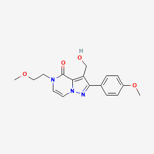 3-(hydroxymethyl)-5-(2-methoxyethyl)-2-(4-methoxyphenyl)pyrazolo[1,5-a]pyrazin-4(5H)-one
