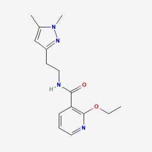 molecular formula C15H20N4O2 B2524747 N-(2-(1,5-dimethyl-1H-pyrazol-3-yl)ethyl)-2-ethoxynicotinamide CAS No. 2034236-41-2