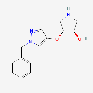 (3R,4R)-4-(1-Benzylpyrazol-4-yl)oxypyrrolidin-3-ol