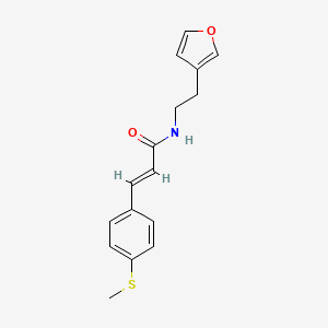 (E)-N-(2-(furan-3-yl)ethyl)-3-(4-(methylthio)phenyl)acrylamide