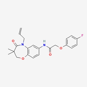 N-(5-allyl-3,3-dimethyl-4-oxo-2,3,4,5-tetrahydrobenzo[b][1,4]oxazepin-7-yl)-2-(4-fluorophenoxy)acetamide