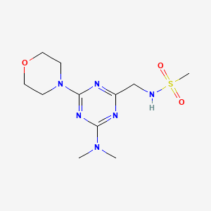 N-((4-(dimethylamino)-6-morpholino-1,3,5-triazin-2-yl)methyl)methanesulfonamide