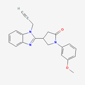 1-(3-methoxyphenyl)-4-[1-(prop-2-yn-1-yl)-1H-1,3-benzodiazol-2-yl]pyrrolidin-2-one