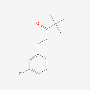 molecular formula C13H17FO B2524771 1-(3-Fluorophenyl)-4,4-dimethylpentan-3-one CAS No. 1099621-37-0