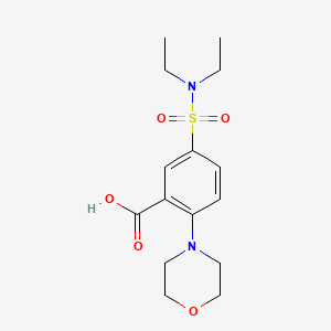 molecular formula C15H22N2O5S B2524780 5-[(二乙基氨基)磺酰基]-2-吗啉-4-基苯甲酸 CAS No. 794554-68-0