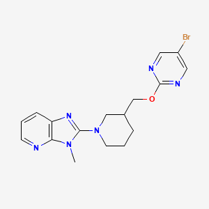 molecular formula C17H19BrN6O B2524781 2-[3-[(5-Bromopyrimidin-2-yl)oxymethyl]piperidin-1-yl]-3-methylimidazo[4,5-b]pyridine CAS No. 2380034-18-2