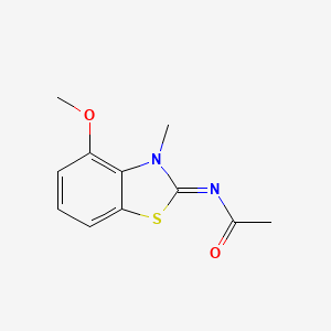 molecular formula C11H12N2O2S B2524783 (E)-N-(4-methoxy-3-methylbenzo[d]thiazol-2(3H)-ylidene)acetamide CAS No. 441291-14-1