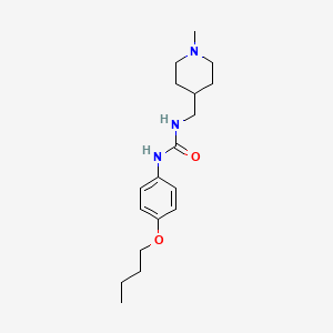 molecular formula C18H29N3O2 B2524785 1-(4-丁氧基苯基)-3-((1-甲基哌啶-4-基)甲基)脲 CAS No. 1210285-01-0