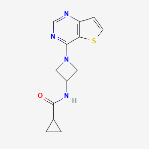 molecular formula C13H14N4OS B2524790 N-(1-Thieno[3,2-d]pyrimidin-4-ylazetidin-3-yl)cyclopropanecarboxamide CAS No. 2415511-14-5