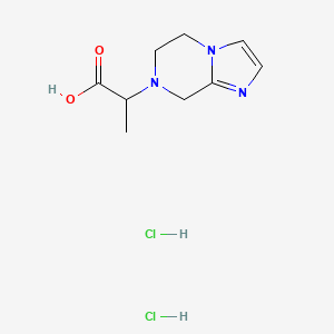 2-{5H,6H,7H,8H-imidazo[1,2-a]pyrazin-7-yl}propanoic acid dihydrochloride