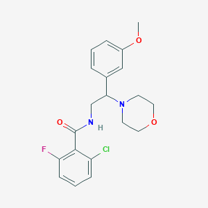 molecular formula C20H22ClFN2O3 B2524802 2-chloro-6-fluoro-N-(2-(3-methoxyphenyl)-2-morpholinoethyl)benzamide CAS No. 941964-42-7