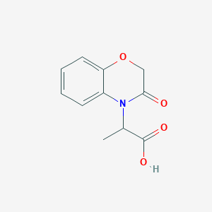 molecular formula C11H11NO4 B2524812 2-(3-oxo-2,3-dihydro-4H-1,4-benzoxazin-4-yl)propanoic acid CAS No. 26494-42-8