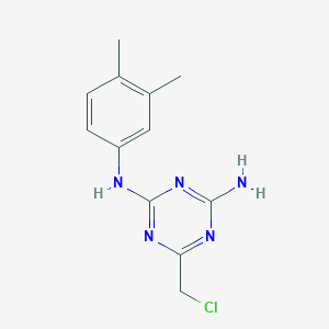6-(chloromethyl)-N-(3,4-dimethylphenyl)-1,3,5-triazine-2,4-diamine