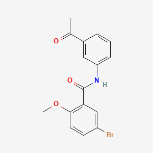molecular formula C16H14BrNO3 B2524822 N-(3-acetylphenyl)-5-bromo-2-methoxybenzamide CAS No. 425648-77-7
