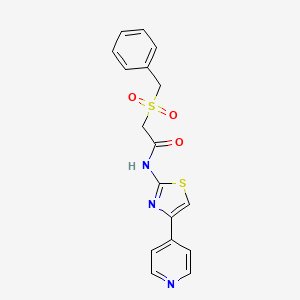 2-(benzylsulfonyl)-N-(4-(pyridin-4-yl)thiazol-2-yl)acetamide