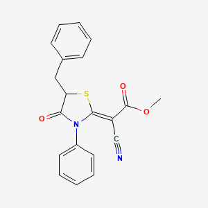 (Z)-methyl 2-(5-benzyl-4-oxo-3-phenylthiazolidin-2-ylidene)-2-cyanoacetate