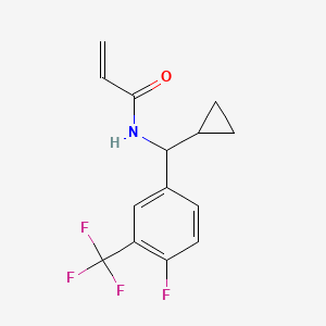 N-[Cyclopropyl-[4-fluoro-3-(trifluoromethyl)phenyl]methyl]prop-2-enamide