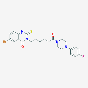 6-Bromo-3-{6-[4-(4-fluorophenyl)piperazin-1-yl]-6-oxohexyl}-2-sulfanylidene-1,2,3,4-tetrahydroquinazolin-4-one