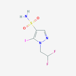1-(2,2-Difluoroethyl)-5-iodopyrazole-4-sulfonamide