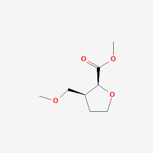 molecular formula C8H14O4 B2524842 Methyl (2S,3S)-3-(methoxymethyl)oxolane-2-carboxylate CAS No. 1909286-86-7
