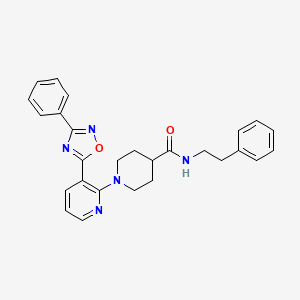 molecular formula C27H27N5O2 B2524844 5-[3-(4-methoxyphenyl)-1,2,4-oxadiazol-5-yl]-N-(2-methylbenzyl)pyridin-2-amine CAS No. 1251601-58-7