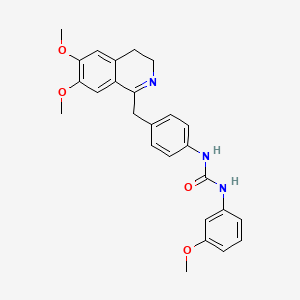 molecular formula C26H27N3O4 B2524850 1-[4-[(6,7-Dimethoxy-3,4-dihydroisoquinolin-1-yl)methyl]phenyl]-3-(3-methoxyphenyl)urea CAS No. 1022881-55-5