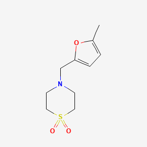 B2524852 4-[(5-Methyl-2-furyl)methyl]-1lambda~6~,4-thiazinane-1,1-dione CAS No. 478040-47-0