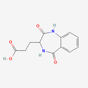 molecular formula C12H12N2O4 B2524864 3-(2,5-dioxo-3,4-dihydro-1H-1,4-benzodiazepin-3-yl)propanoic acid CAS No. 24919-53-7