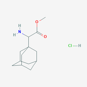 molecular formula C13H22ClNO2 B2524870 Methyl 2-(1-adamantyl)-2-aminoacetate;hydrochloride CAS No. 95853-32-0