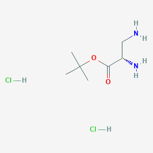 molecular formula C7H18Cl2N2O2 B2524874 叔丁基（2S）-2,3-二氨基丙酸酯；二盐酸盐 CAS No. 2377004-98-1
