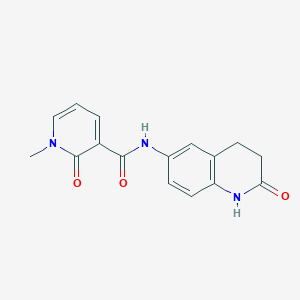 molecular formula C16H15N3O3 B2524876 1-甲基-2-氧代-N-(2-氧代-1,2,3,4-四氢喹啉-6-基)-1,2-二氢吡啶-3-甲酰胺 CAS No. 1327531-03-2