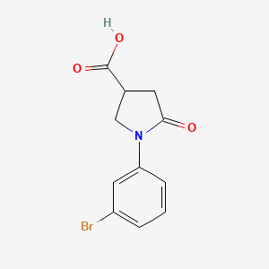 molecular formula C11H10BrNO3 B2524881 1-(3-溴苯基)-5-氧代吡咯烷-3-羧酸 CAS No. 714207-41-7