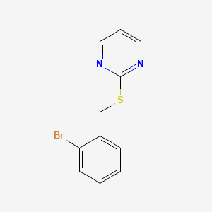 molecular formula C11H9BrN2S B2524885 2-[(2-溴苯基)甲硫基]嘧啶 CAS No. 1249407-58-6