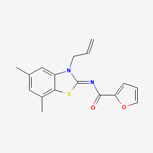 (Z)-N-(3-allyl-5,7-dimethylbenzo[d]thiazol-2(3H)-ylidene)furan-2-carboxamide