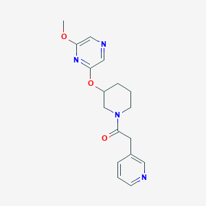 molecular formula C17H20N4O3 B2524932 1-(3-((6-甲氧基吡嗪-2-基)氧基)哌啶-1-基)-2-(吡啶-3-基)乙酮 CAS No. 2034438-06-5